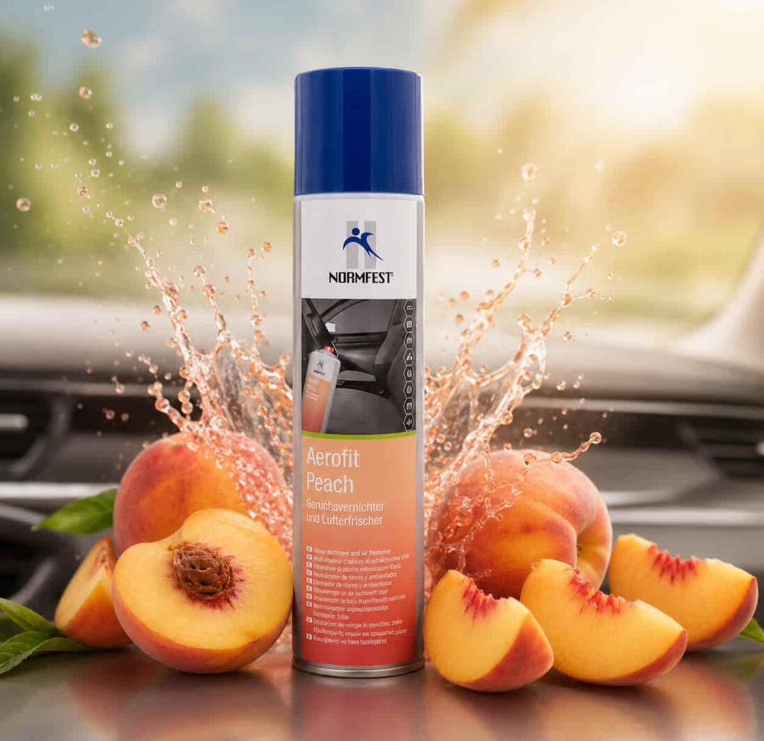 Spray voiture AEROFIT PEACH pour une ambiance délicieusement fruitée