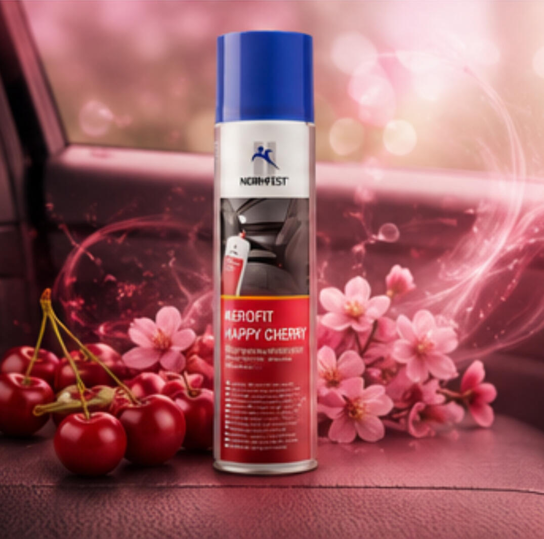 Spray voiture AEROFIT HAPPY CHERRY pour un parfum cerise gourmand et immédiatement identifiable.